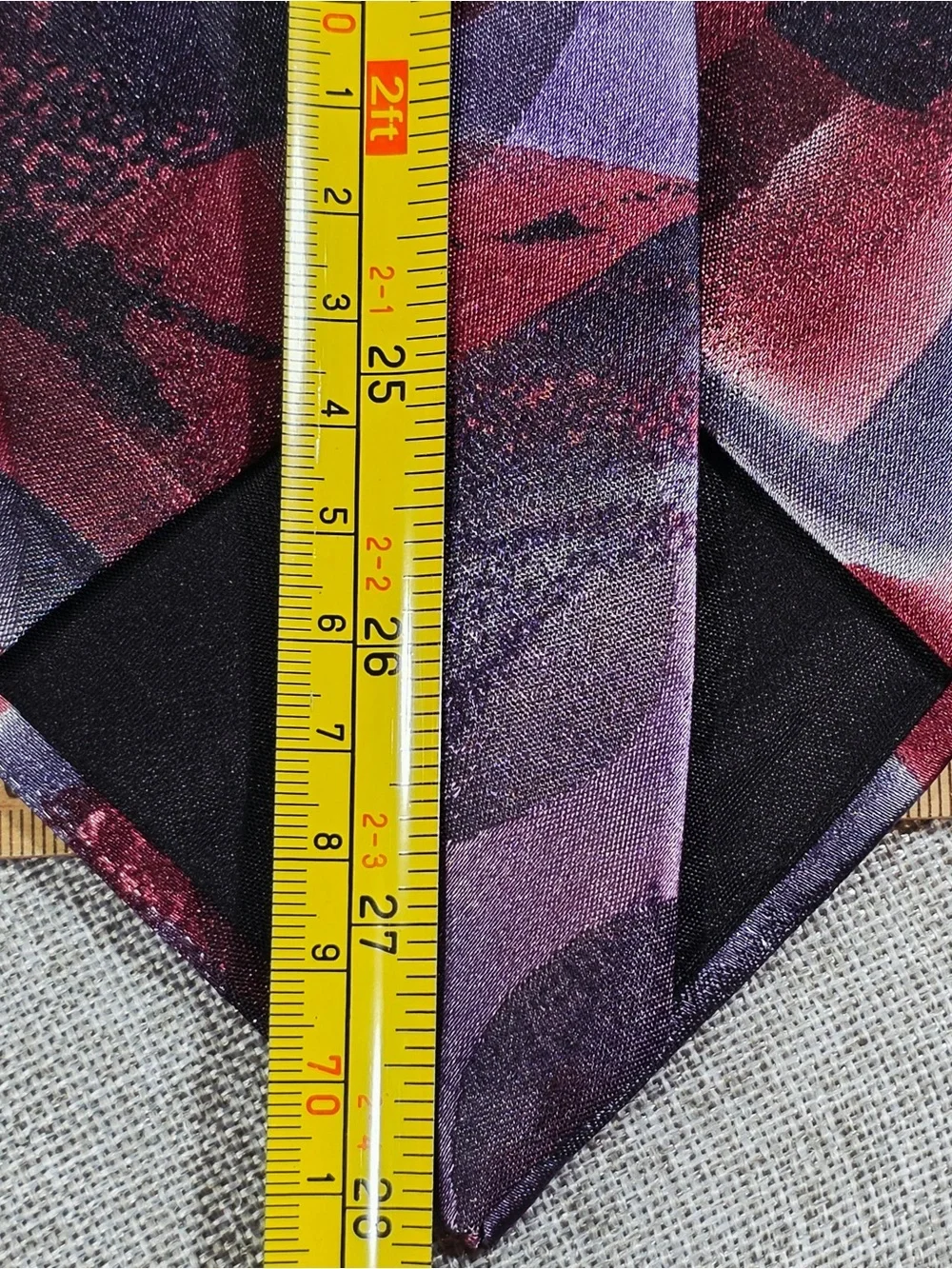 Oscar de la Renta Studio Purple Burgundy Abstract Tie